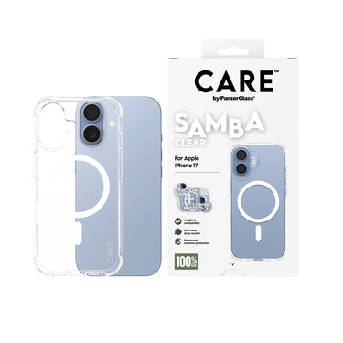 PanzerGlass CARE by Samba Magsafe Case for iPhone 17 - Clear/White